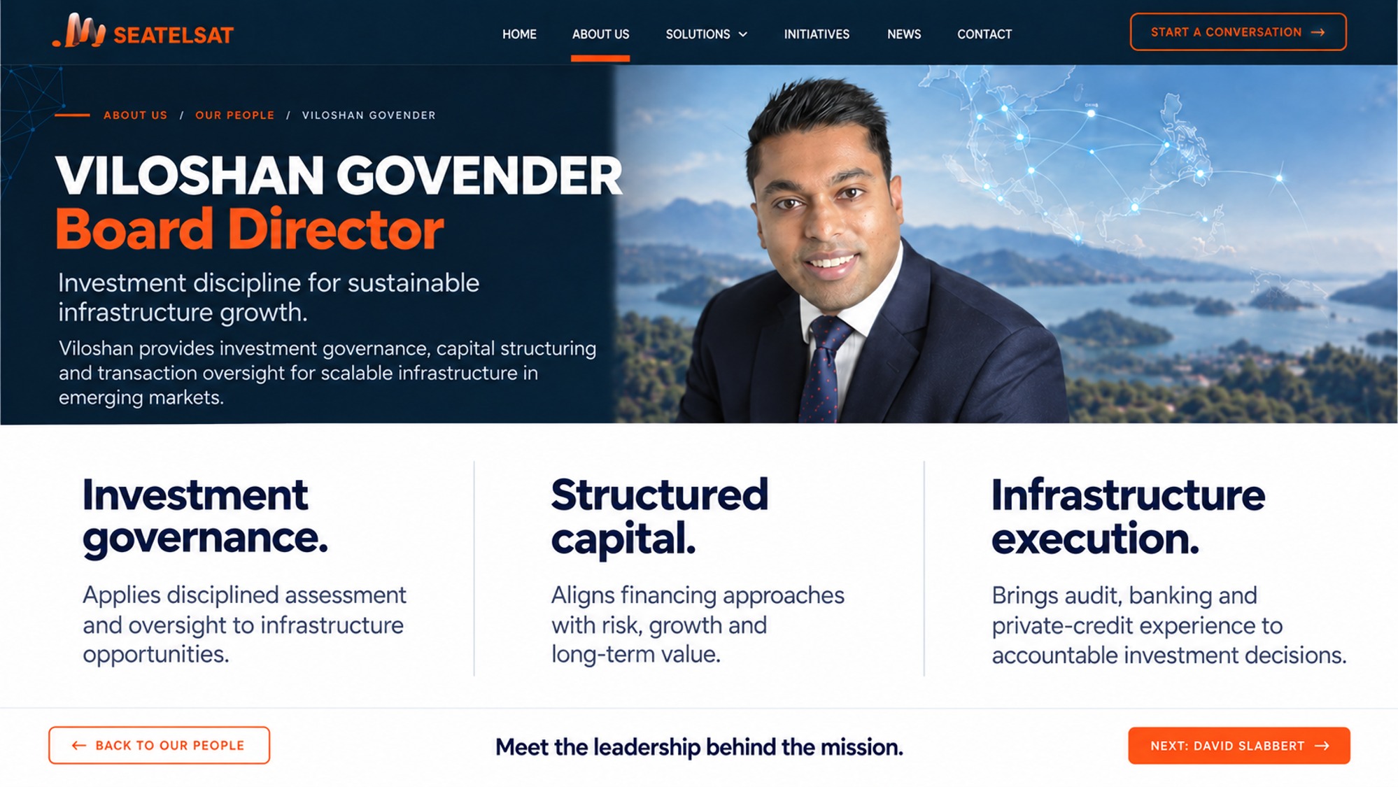 Viloshan Govender, Board Director, Seatelsat
